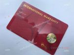 Unfilled OMEGA International Warranty Card Red NFC Card